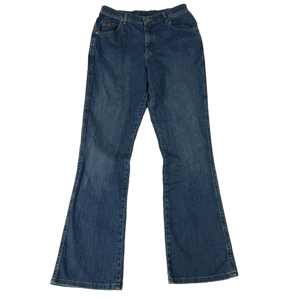 Lee Jeans Womens Bootcut Size 12 L (31x34.5) Dark Wash Denim Classic Pocket